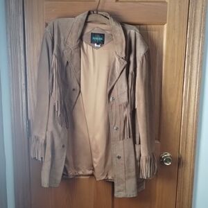 Men's Tan Suede Fringe Jacket